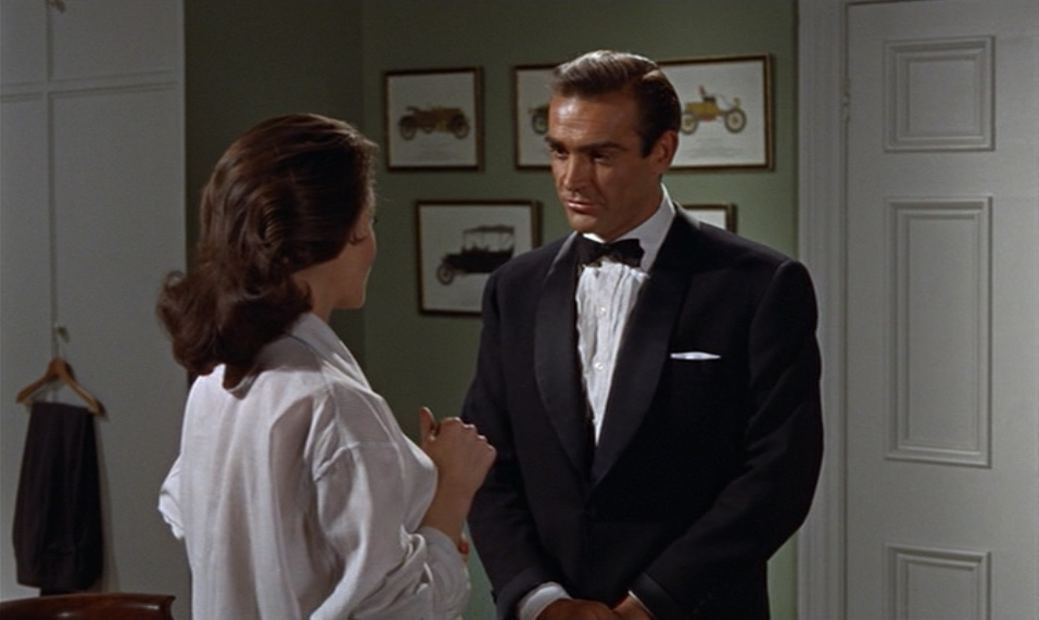 Scottish actor Sean Connery, as fictional secret agent James Bond in a scene with Eunice Gayson from the film 'Dr. No.' (MGM Studios/Courtesy of Getty Images)