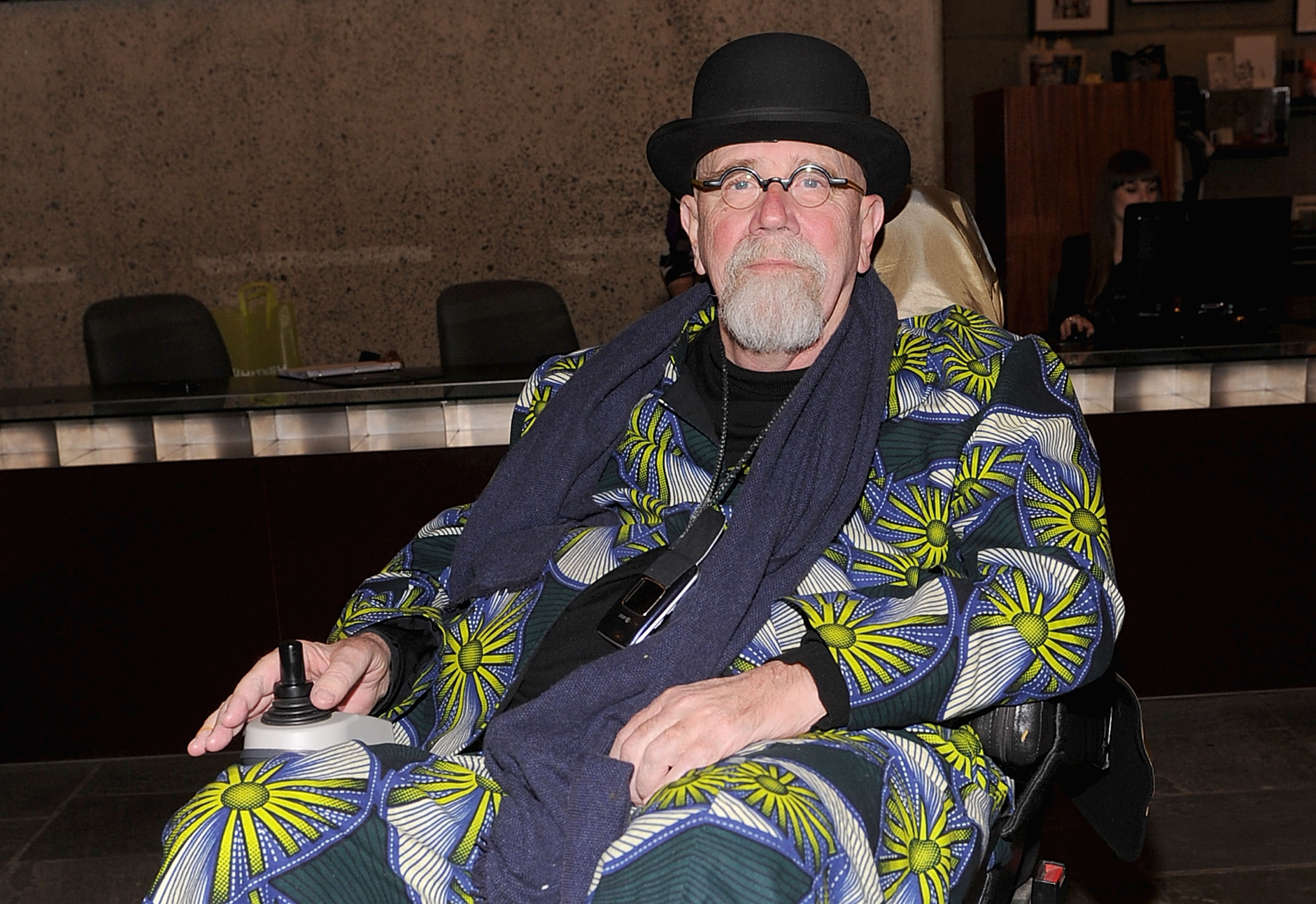 Artist Chuck Close attends Whitney Biennial 2012 opening party at The Whitney Museum of American Art on February 28, 2012 in New York City.  (Photo by Jamie McCarthy/Getty Images)