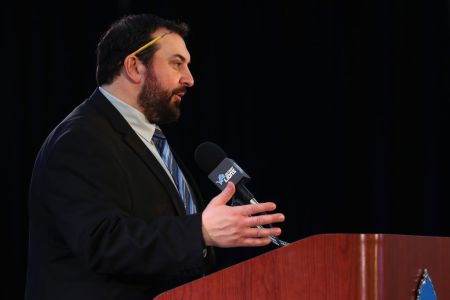 Matt Patricia speaks at a press conference after being hired as the head coach of the Detroit Lions at the Detroit Lions Practice Facility on February 7, 2018 in Allen Park, Michigan. (Photo by Gregory Shamus/Getty Images)