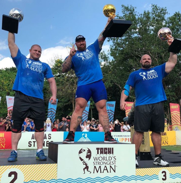 Hafthor Julius Bjornsson of "Game of Thrones" winning the title of the World’s Strongest Man. (via Hafthor Julius Bjornsson on Instagram)