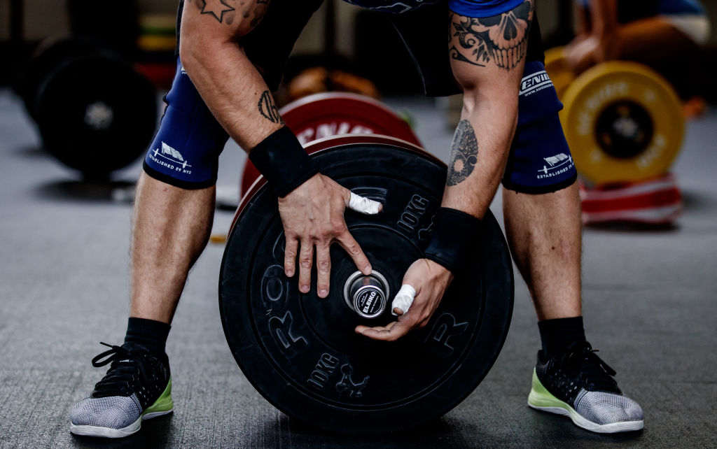 CrossFit weightlifting on April 24, 2018 in Moenchengladbach, Germany. Winkens qualifyed for the Crossfit Regionals Europe, which will held on May 18,19 and 20, 2018 at Velodrom in Berlin. (Photo by Lars Baron/Bongarts/Getty Images)