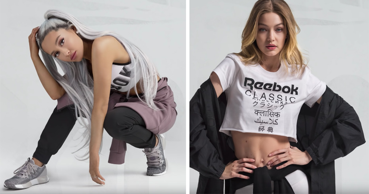 Ariana Grande and Gigi Hadid for Reebok (Reebok/YouTube)