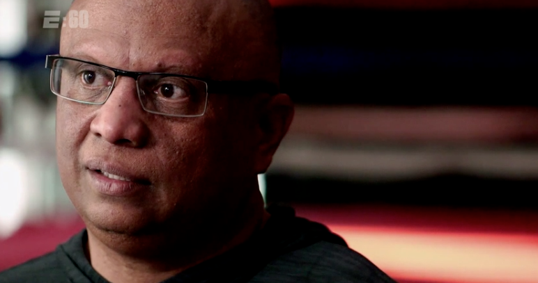 Boxing trainer Ramon Sosa seen in the ESPN documentary "Dead Man Walking." (ESPN/E:60)