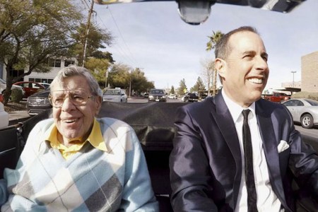 The late Jerry Lewis with Jerry Seinfeld in 'Comedians in Cars Getting Coffee.' (Netflix)