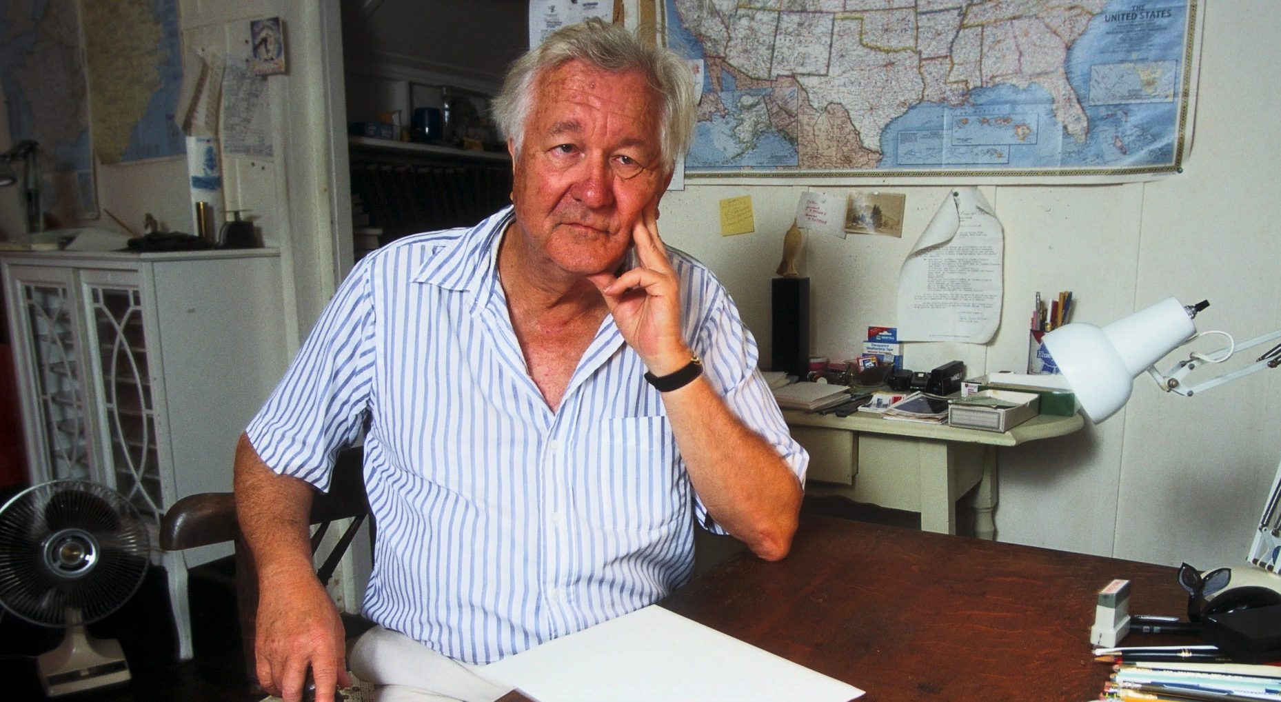 William Clark Styron And His Wife Rose At Home On July 1995  (Photo by Frederic REGLAIN/Gamma-Rapho via Getty Images)