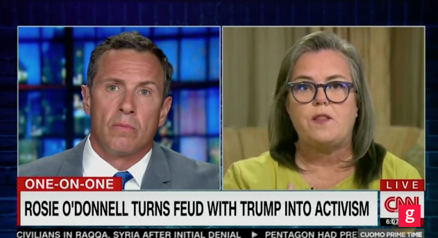 Jimmy Kimmel told Rosie O'Donnell Tuesday night that he thinks she's off about Trump paying people to attend his rallies. (CNN)