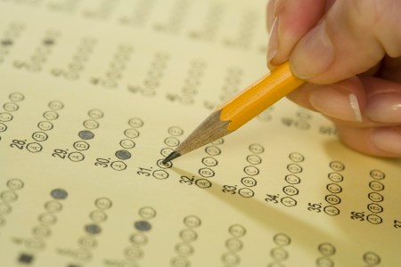 Filling in bubble test. Researchers have made a fuss recently about decreasing IQ scores. (Photo by Tetra Images/Getty Images). 