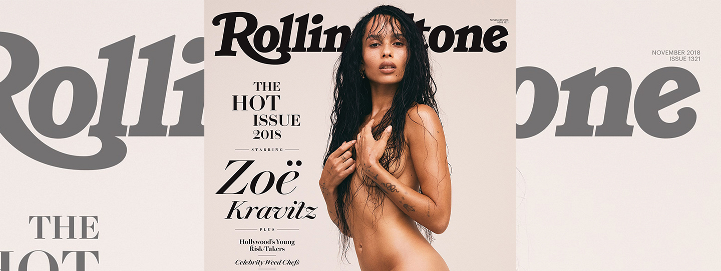 Zoë Kravitz on the cover of Rolling Stone (October 2018, Rolling Stone)
