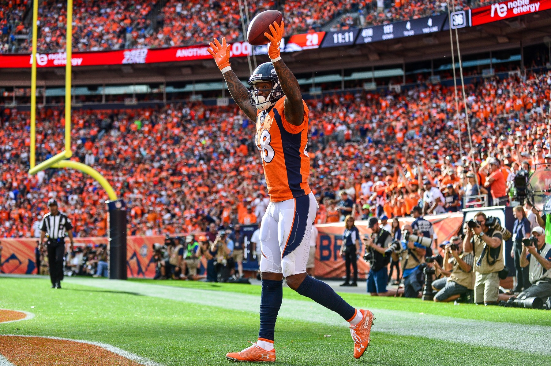 <strong>Wide Receiver - Demaryius Thomas</strong><br>"Thomas had one big year with Peyton Manning, but I don't think he belongs on this list at all,” Edlow says. “I think he's one of the most overrated receivers of the decade. Although he did have the fantasy numbers to back it up on a couple occasions. How about the absence of Antonio Brown? You could have Hopkins and Julio as two and three and have Brown as the third wide receiver on the list, but he got snubbed altogether. He had a lot of thousand-yard, 15-plus touchdown seasons with the Pittsburgh Steelers.”