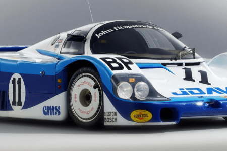 The 1983 Porsche 956 Group C racing car which is being offered at RM Sotheby’s Porsche 70th Anniversary Auction in Atlanta on Saturday, October 27, 2018. (Matthew Howell 2018, Courtesy of RM Sotheby's)