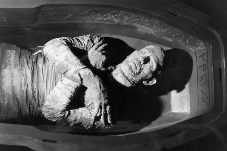 Boris Karloff in the 1932 motion picture The Mummy. A poster from "The Mummy" may fetch more than $1 million at auction this month. Photo by Bettmann / Contributor / Getty Images