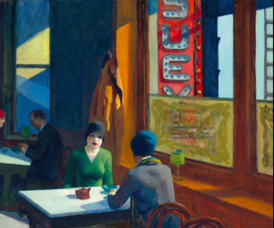 Edward Hopper's 1929 painting, Chop Suey (Photo credit: Christie's)