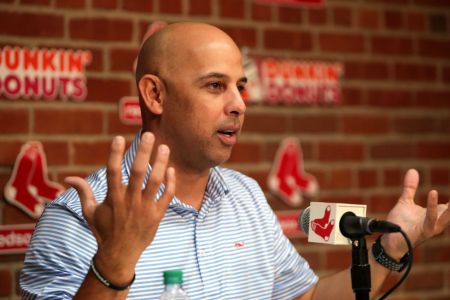 BOSTON - NOVEMBER 1: Boston Red Sox manager Alex Cora speaks during a media availability at Fenway Park in Boston on Nov. 1, 2018. (Photo by Barry Chin/The Boston Globe via Getty Images)