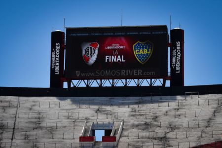 BUENOS AIRES, ARGENTINA - NOVEMBER 25: General view of Monumental Stadium prior the second leg of the final of Copa CONMEBOL Libertadores 2018 between River Plate and Boca Juniors at Estadio Monumental Antonio Vespucio Liberti on November 25, 2018 in Buenos Aires, Argentina. (Photo by Marcelo Endelli/Getty Images)