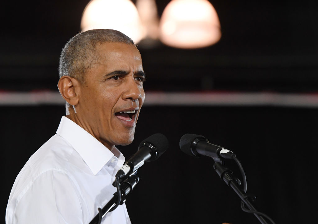 Former U.S. President Barack Obama speaks during a get-out-the-vote rally at the Cox Pavilion as he campaigns for Nevada Democratic candidates on October 22, 2018 in Las Vegas, Nevada. (Ethan Miller/Getty Images)