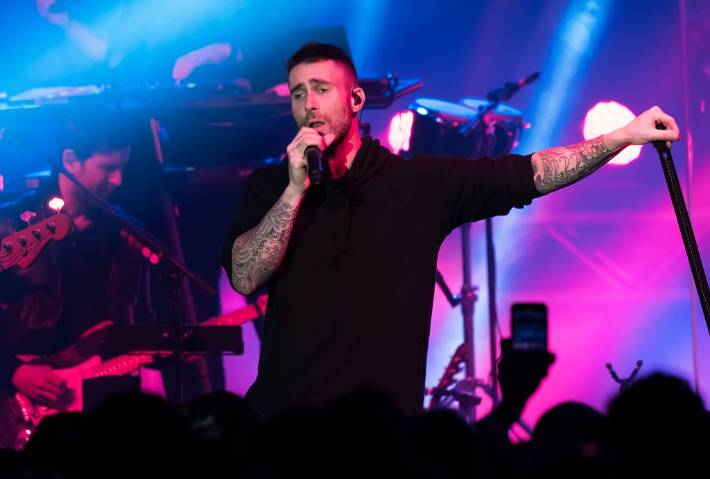 PHILADELPHIA, PA - NOVEMBER 10:  Singer-songwriter Adam Levine of Maroon 5 performs during Philly Fights Cancer: Round 4 at The Philadelphia Navy Yard on November 10, 2018 in Philadelphia, Pennsylvania.  (Photo by Gilbert Carrasquillo/Getty Images)