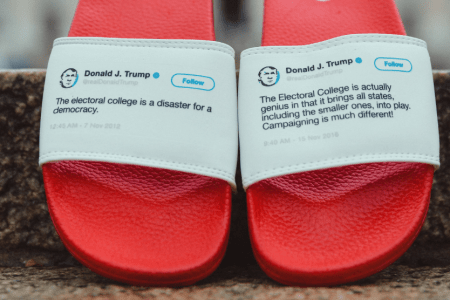 President Flip Flops are already sold out. (www.presidentflipflops.com/)