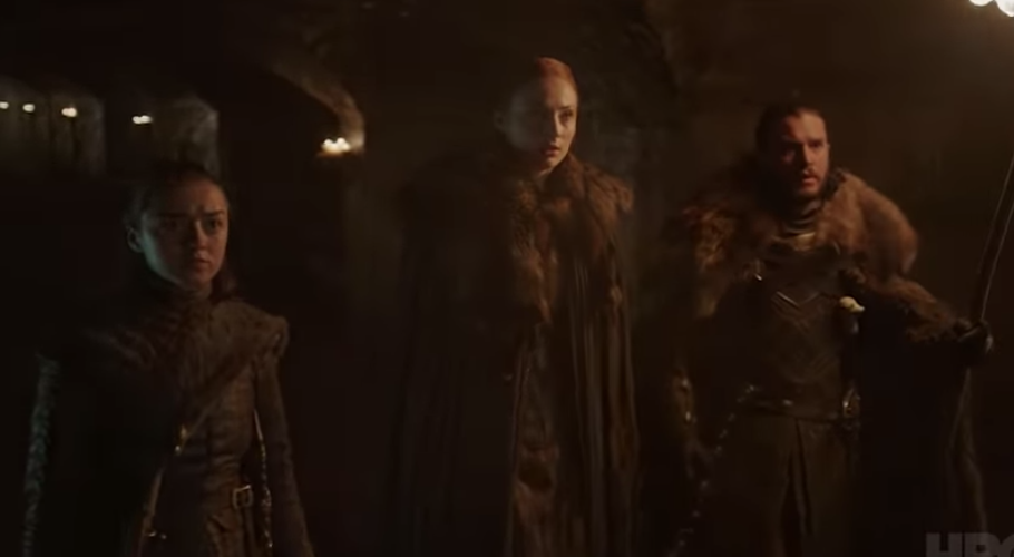 A screen shot of the new GoT teaser. (HBO)