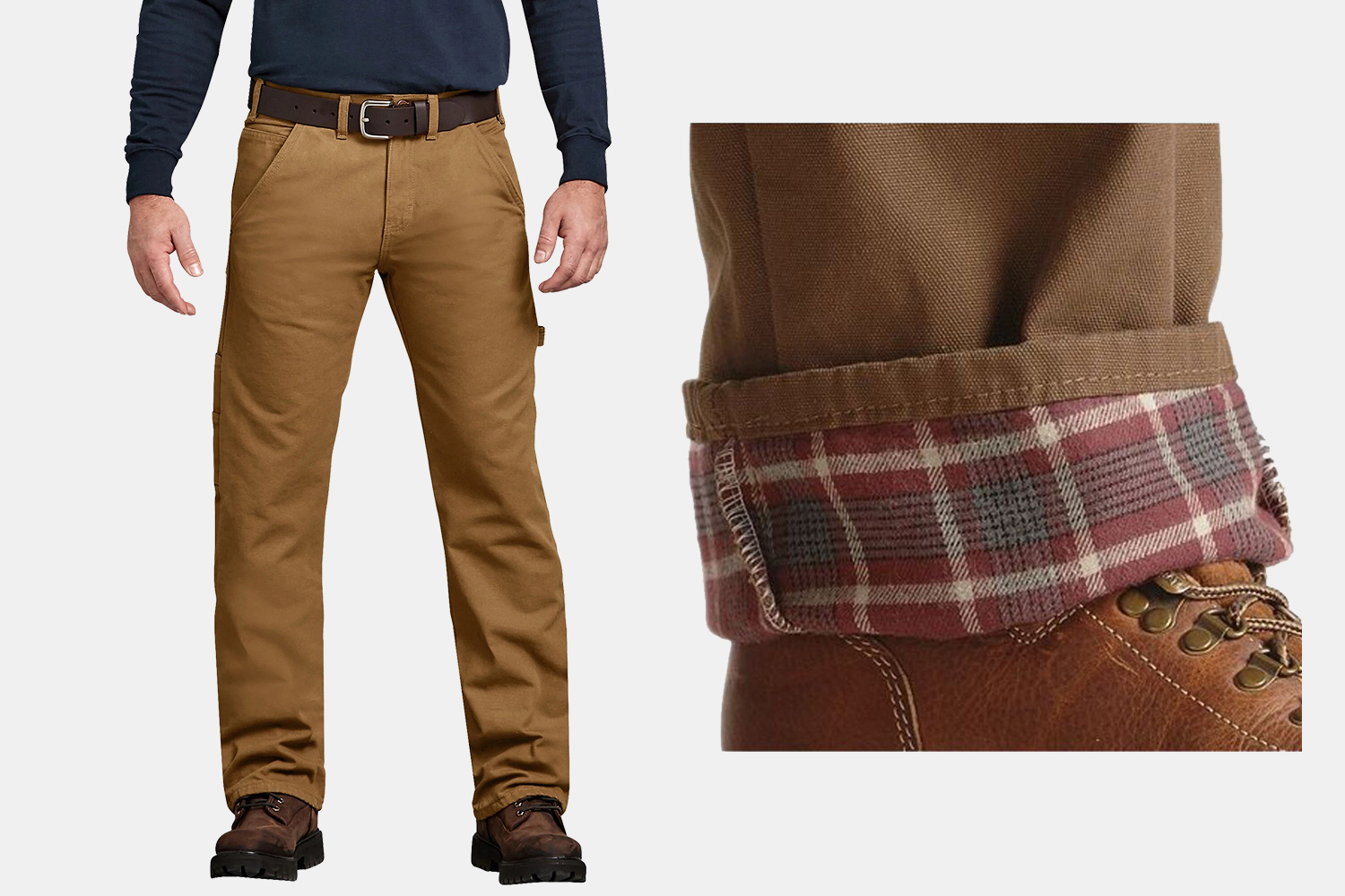 Dickies flannel lined jeans for men