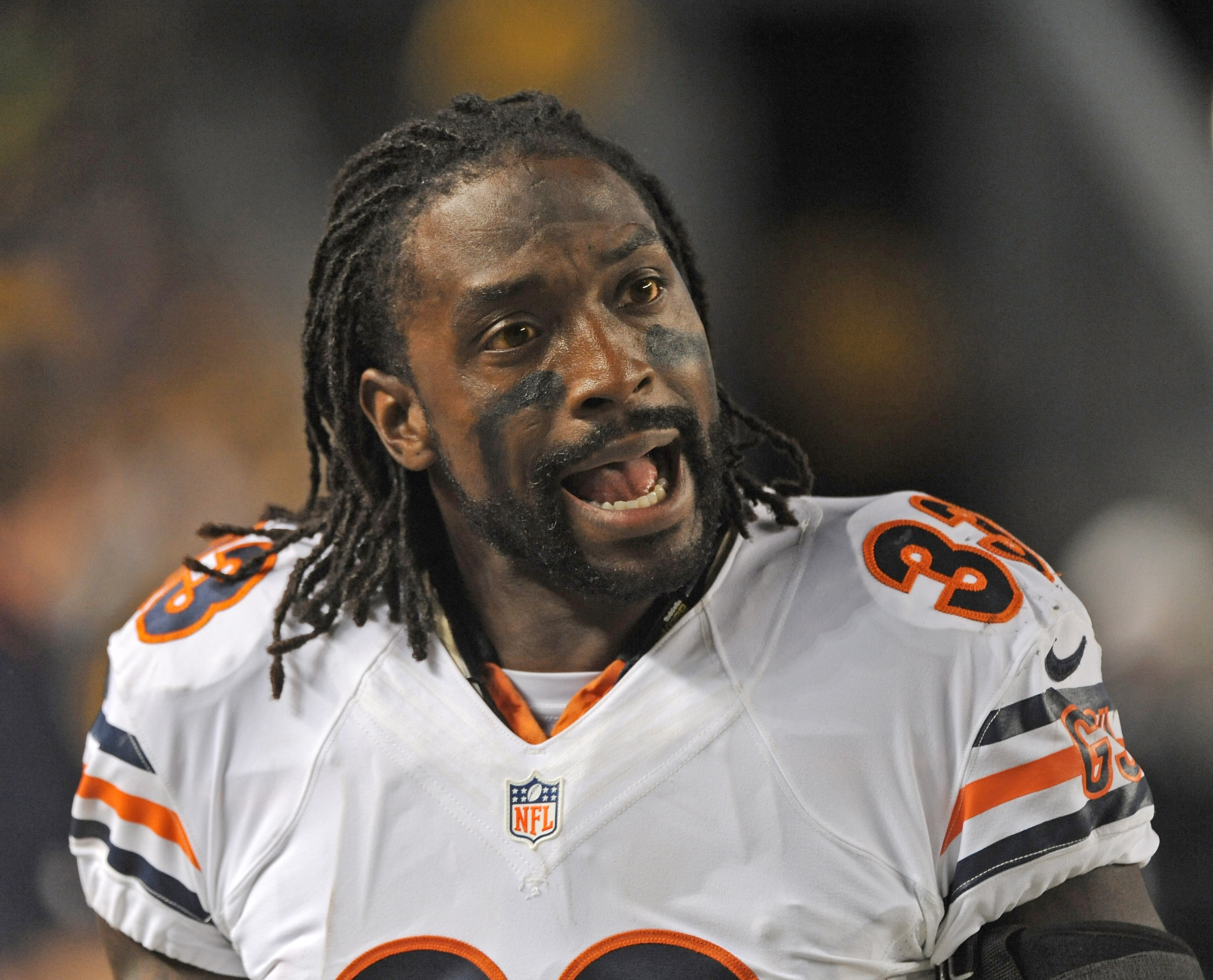 Cornerback Charles Tillman #33 of the Chicago Bears looks on from the sideline during a game against the Pittsburgh Steelers at Heinz Field on September 22, 2013 in Pittsburgh, Pennsylvania.  The Bears defeated the Steelers 40-23.  (Photo by George Gojkovich/Getty Images)