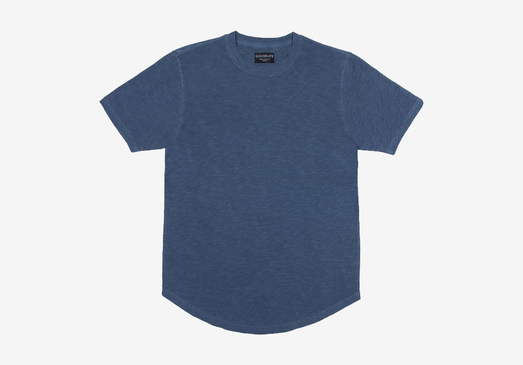 Goodlife Slub Scallop Crewneck Tee Cotton Freshen Up: Chivalry