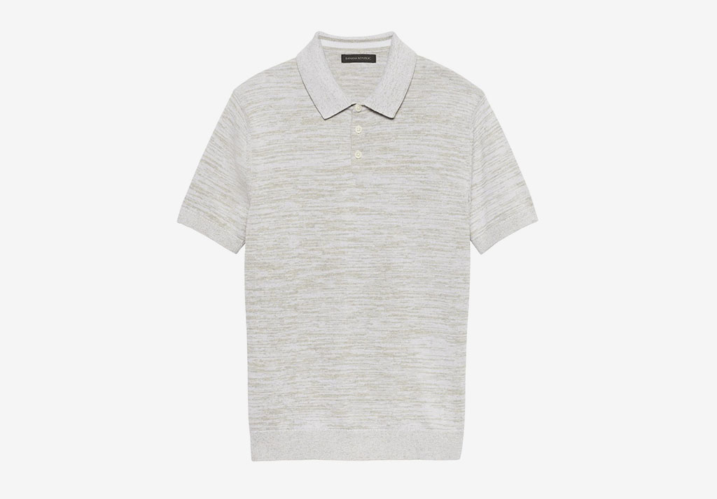 COTTON-LINEN TWO-TONE SWEATER POLO Banana Republic Cotton Freshen Up: Chivalry