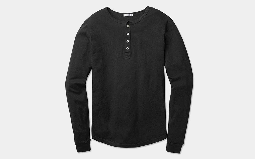Buck Mason Curved Hem Henley
