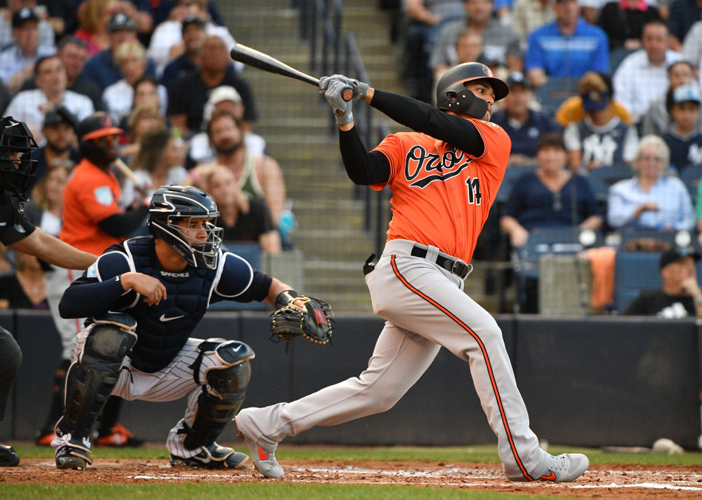 Rio Ruiz #14 of the Baltimore Orioles. (Photo by Mark Brown/Getty Images)
