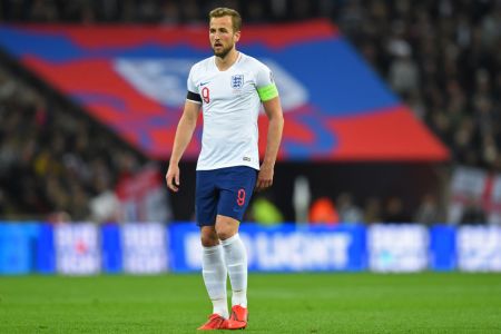 England forward Harry Kane. (Photo by Jon Bromley/MI News/NurPhoto via Getty Images)