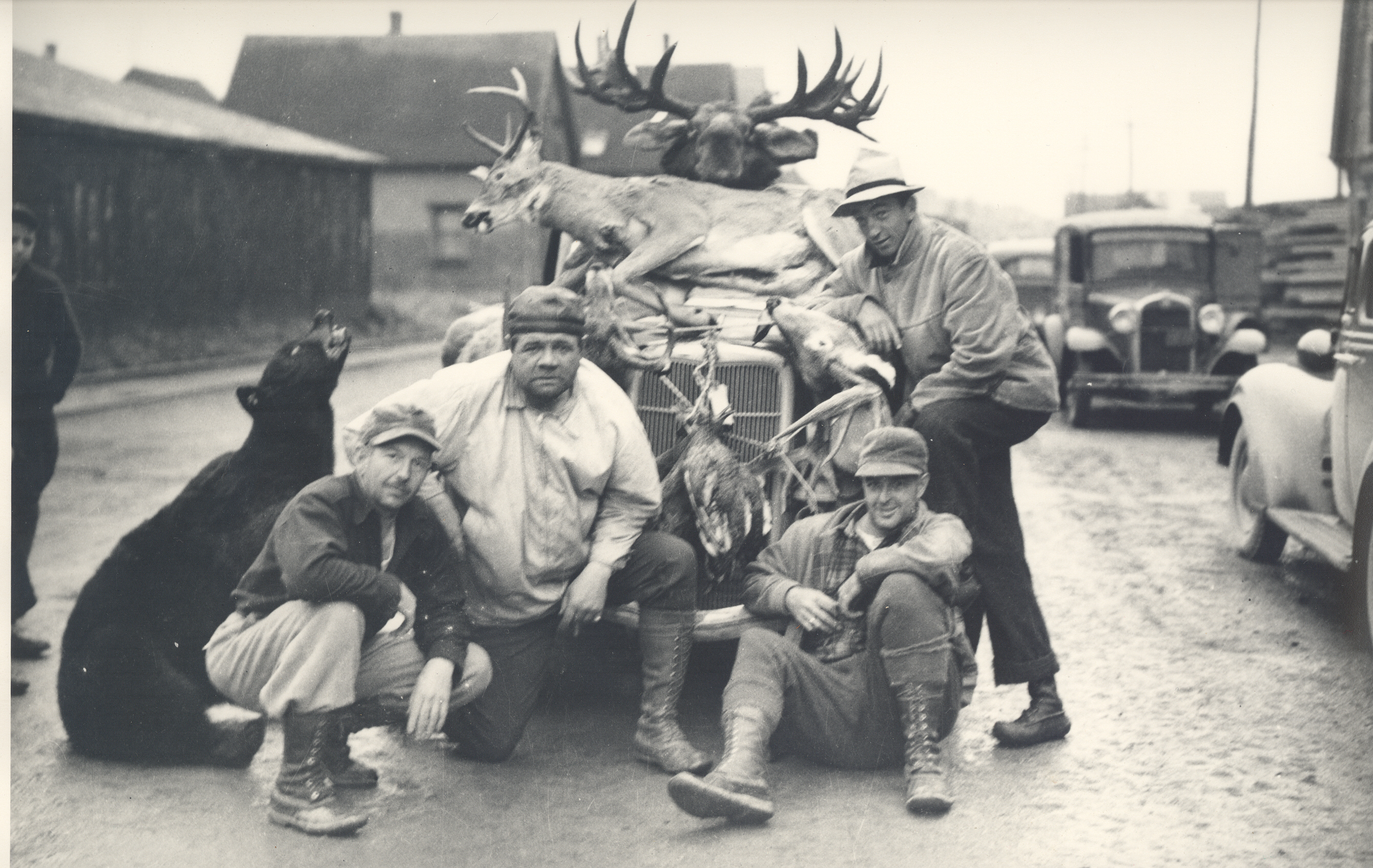 Babe Ruth on a hunting trip wearing Bean boots. (L.L. Bean)