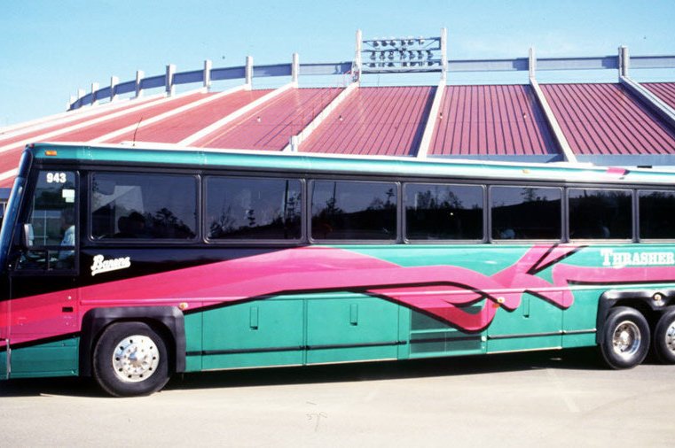 The bus Michael Jordan bought in 1994 for the Birmingham Barons. (eBay)