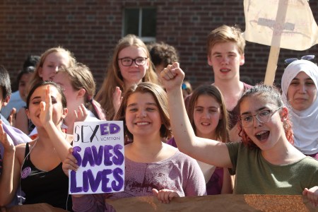 Students protested sex ed curriculum rollbacks in Toronto last fall