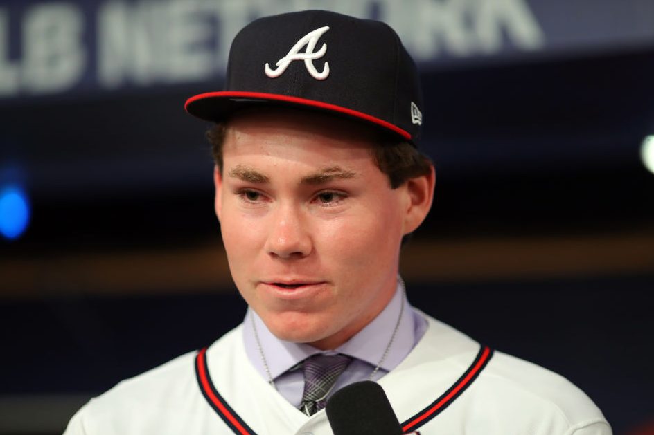 Carter Stewart was selected eighth overall in the 2018 MLB Draft. (Alex Trautwig/MLB Photos via Getty)