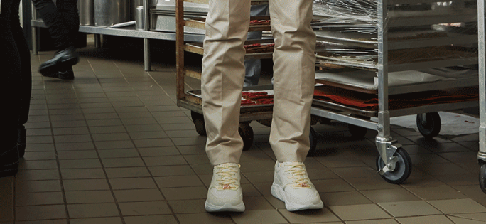 Chef Dominique Ansel's Koio Avalanche sneakers. (Koio)