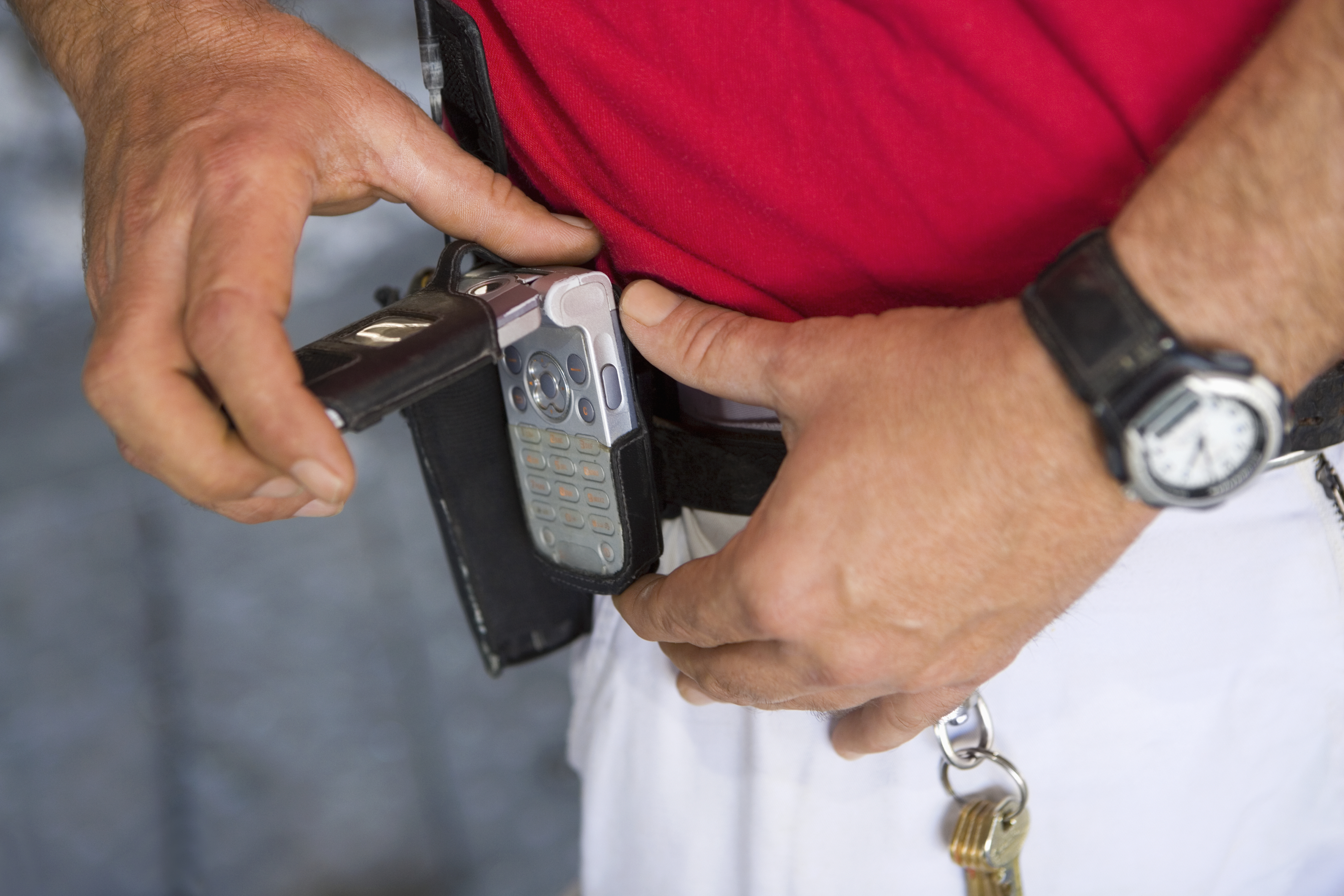 The cellphone holster is the daddy of all dad accessories.