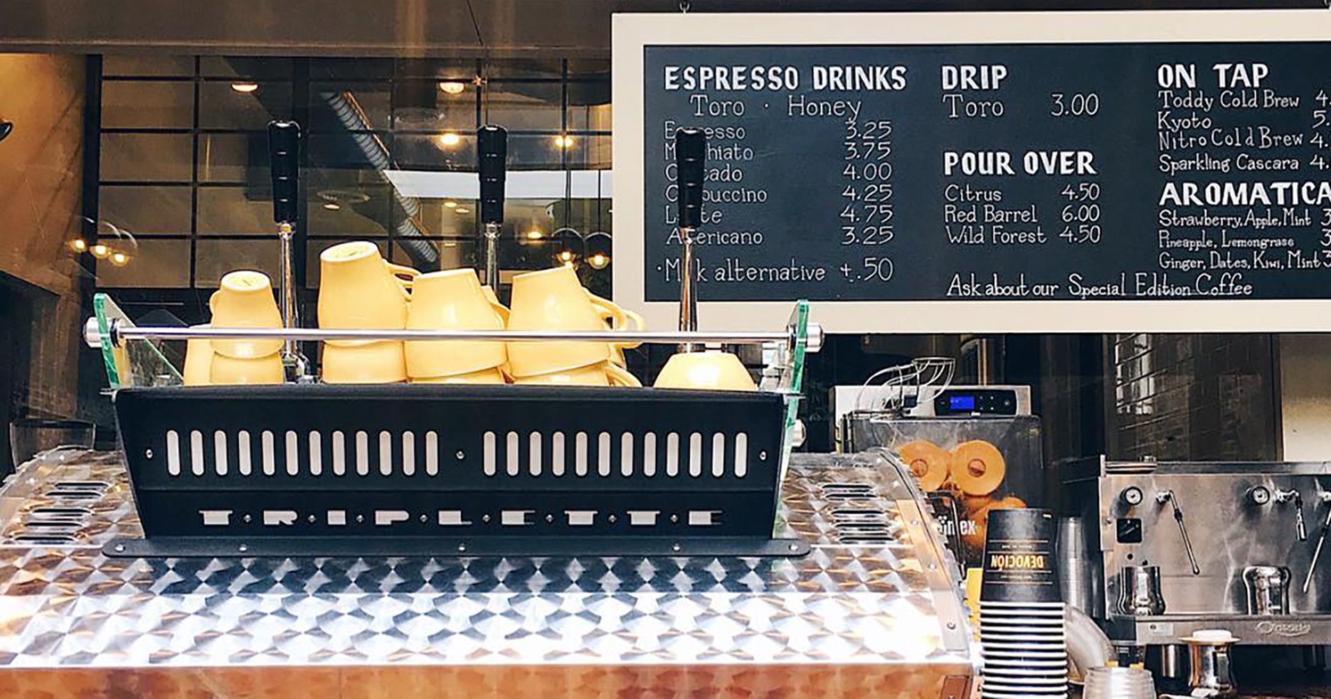 Devoción's fair trade Colombian coffee is some of the best in New York
