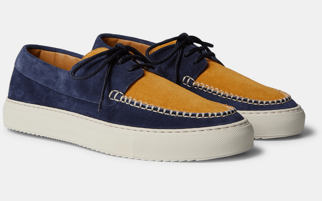 mr porter two tone suede boat