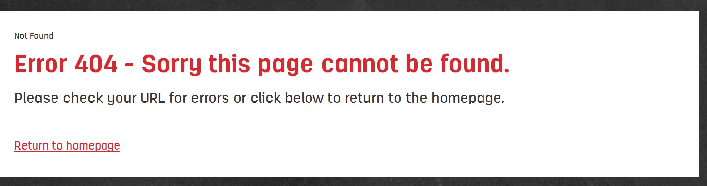 Error message
