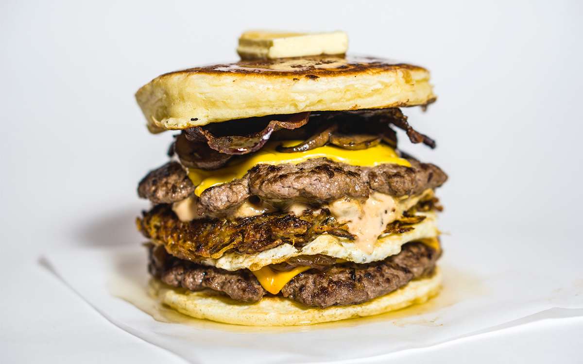 A spread of burgers and fries from In-N-Out.