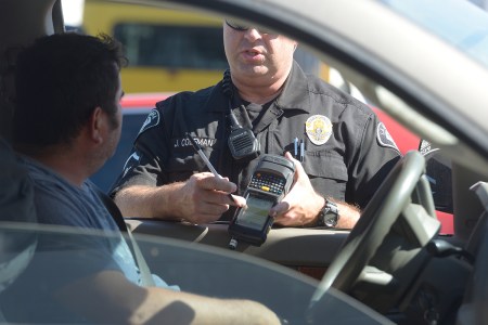 police officer speeding ticket