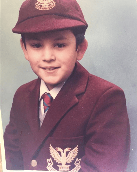 Simon Van Booy as a child