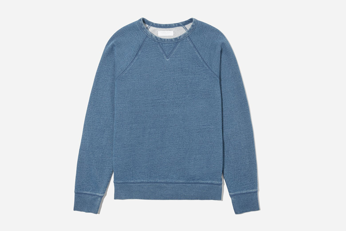 Everlane The Indigo French Terry Crew