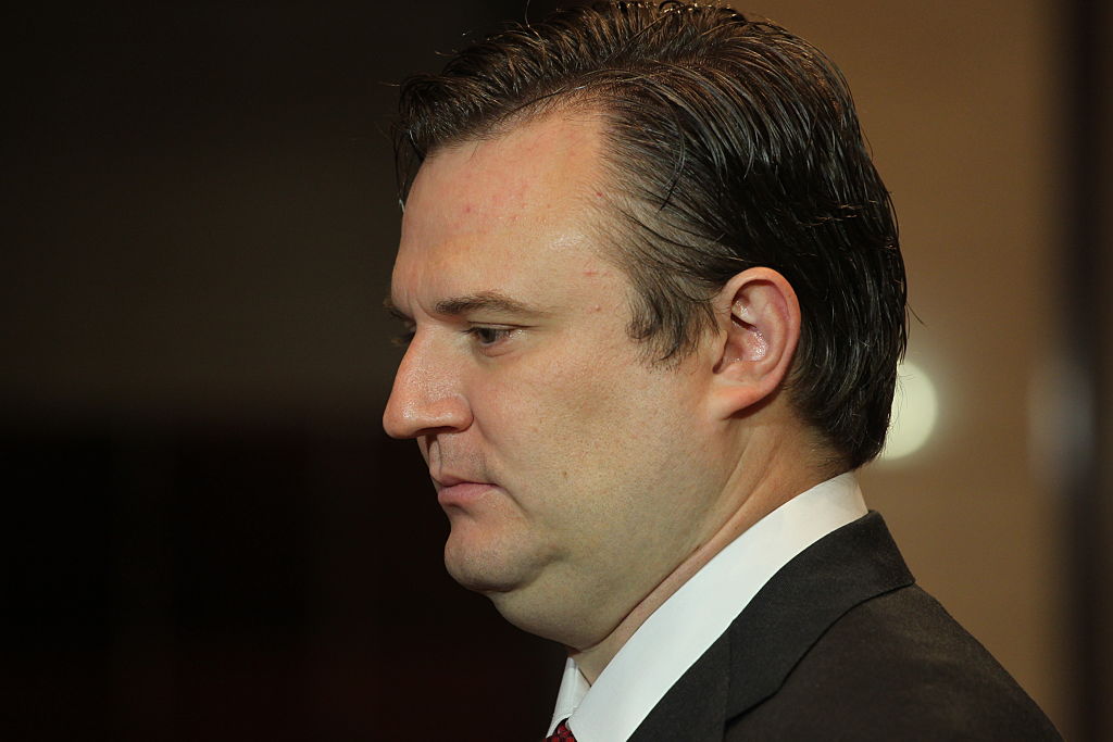 Houston Rockets general manager Daryl Morey attends Yao Ming's press conference announcing his retirement from basketball on July 20, 2011 in Shanghai, China.  (Photo by Visual China Group via Getty Images)