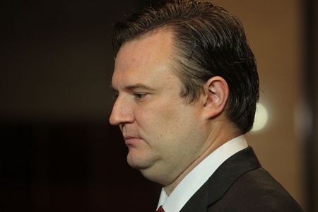 Houston Rockets general manager Daryl Morey attends Yao Ming's press conference announcing his retirement from basketball on July 20, 2011 in Shanghai, China.  (Photo by Visual China Group via Getty Images)