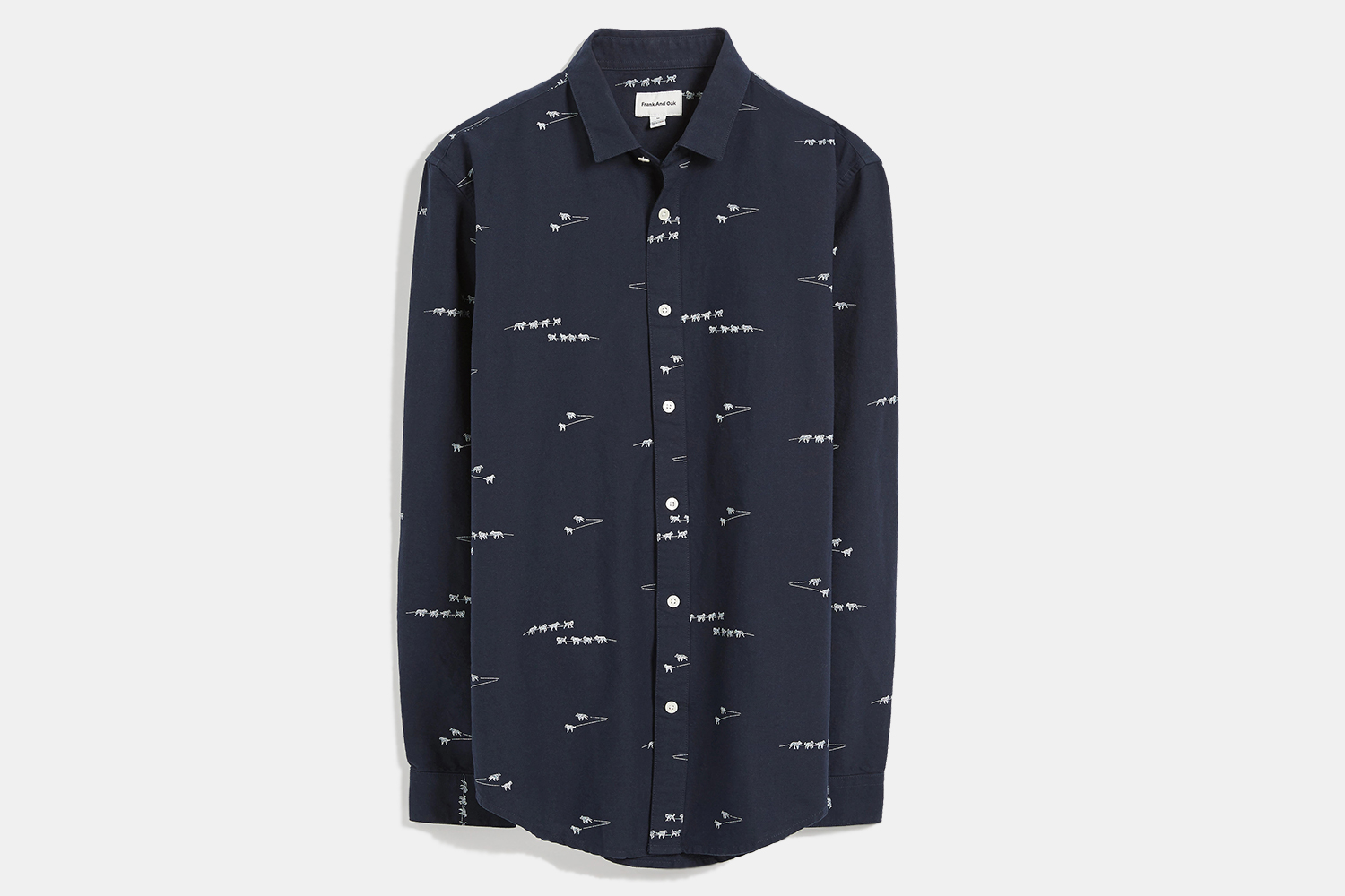 Frank And Oak Dogsled Print Oxford Shirt
