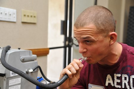 Breath-testing device