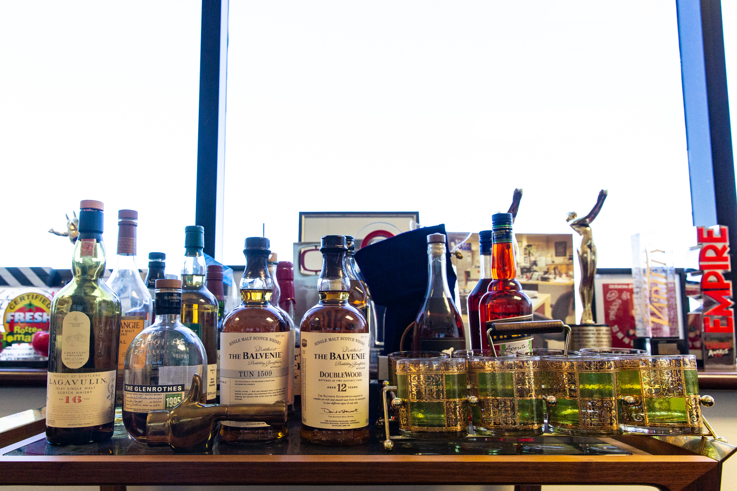 Director Paul Feig office bar