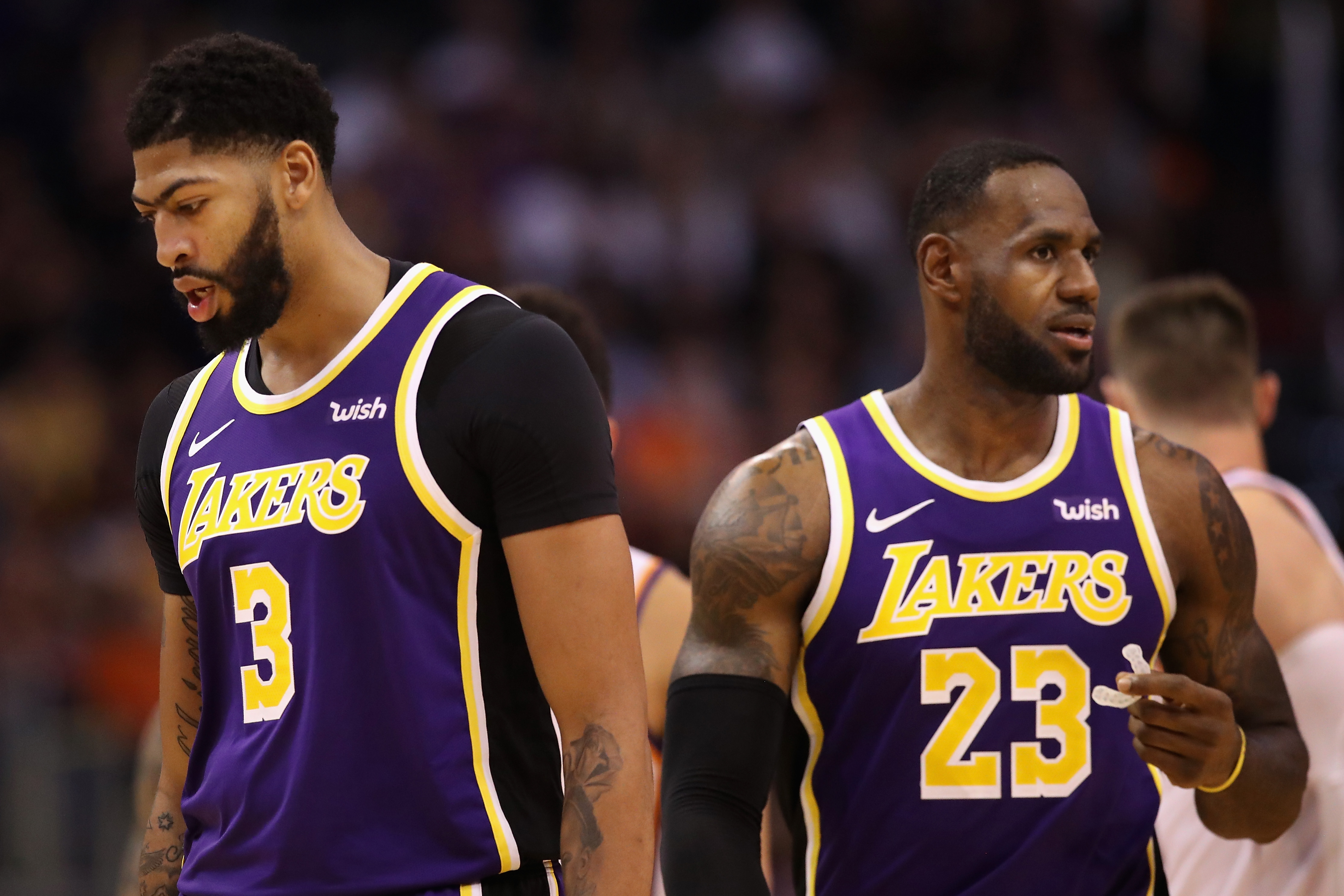 Anthony Davis, LeBron James LA Lakers forward center
