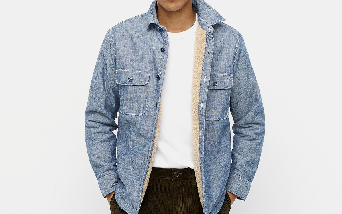 J.Crew Sherpa Lining Shirt-Jacket