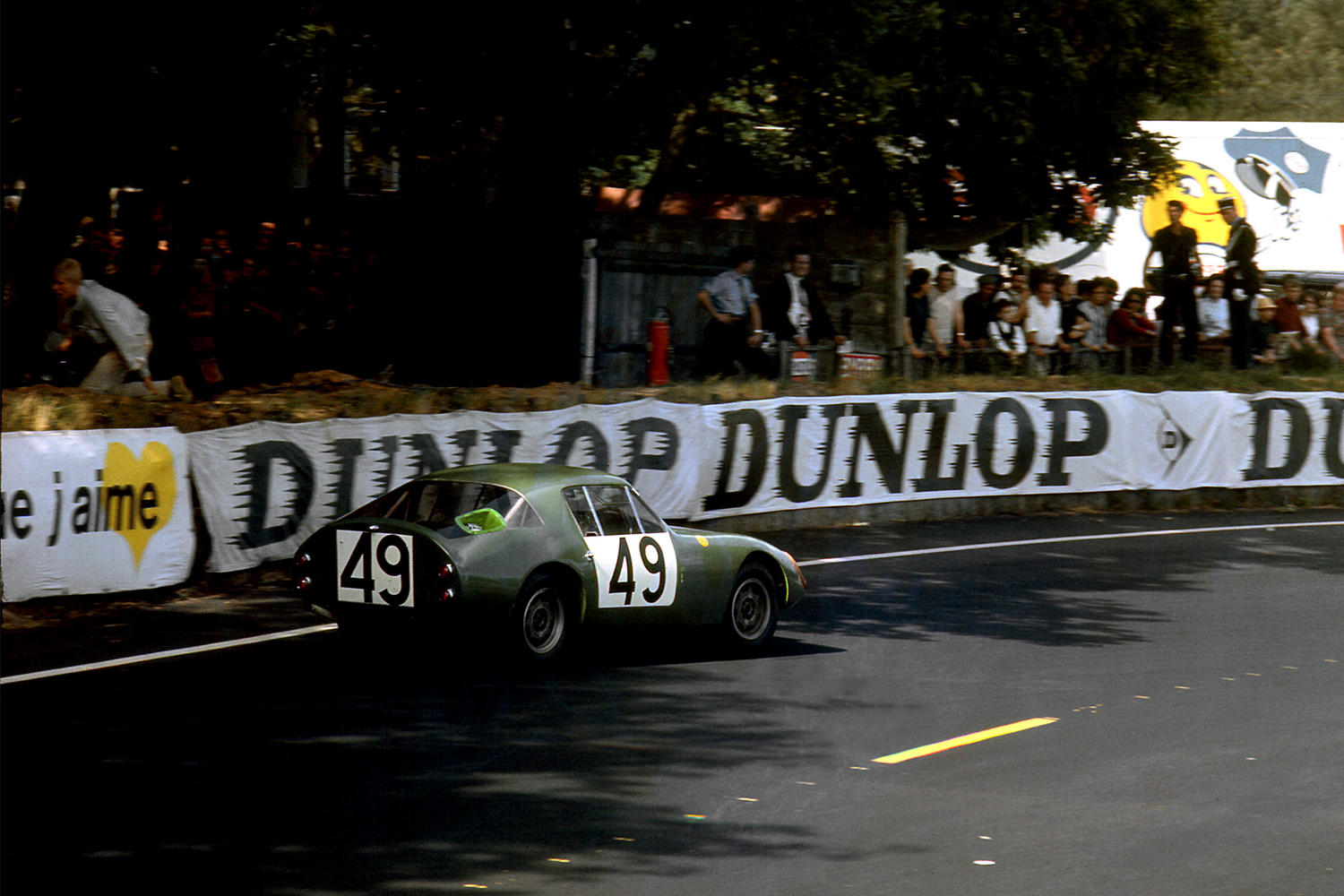 <strong>Austin-Healey Sprite</strong><br><strong>Car numbers:</strong> 48 and 49<br>Only three British cars entered the race, two of which were these Austin-Healey Sprites. Neither finished, but the third Brit — the Mini Marcos — brought up the rear in 15th place.